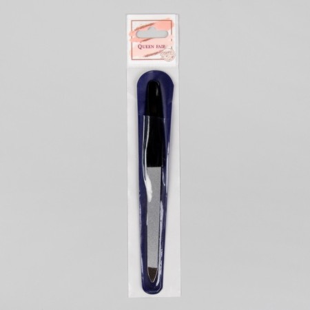 Metal file for nails, 15 cm, in a case, silver/black color-6
