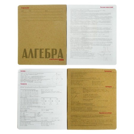 Substantial notebook HashTags, 48 ​​sheets in the Algebra Code with reference material, block 65 g/m2-1