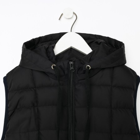 Children's vest, black color, height 128 cm-9