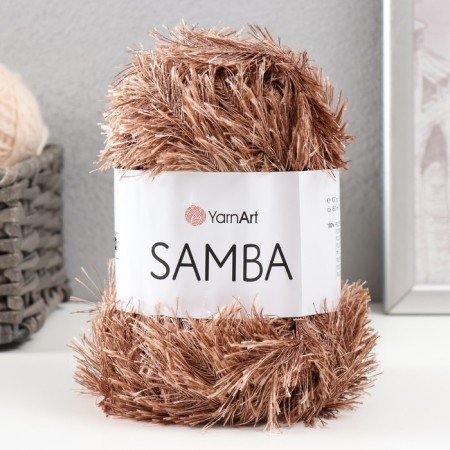 Samba yarn 100% polyester 150m/100g (199 brown)