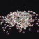 Rhinestones for decor, round, silver/holographic color