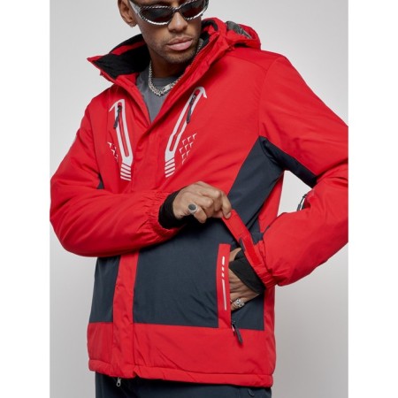 Ski costume men's winter, size 48, red color-11