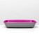 Rounded toilet with a mesh of 33.5 x 25 x 6 cm, Magenta/Gray
