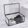 Organizer for storage, 1 section, with a lid, glass, with a mirror base, 17 × 10.5 cm, the color is transparent/black
