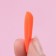 Patch nails, 24 pcs, shape of the ballerina, color neon orange