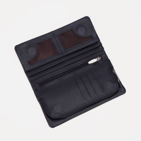 Women's wallet on magnets, black color-2