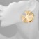 Earrings Metal "Abstraction" double flower, color gold