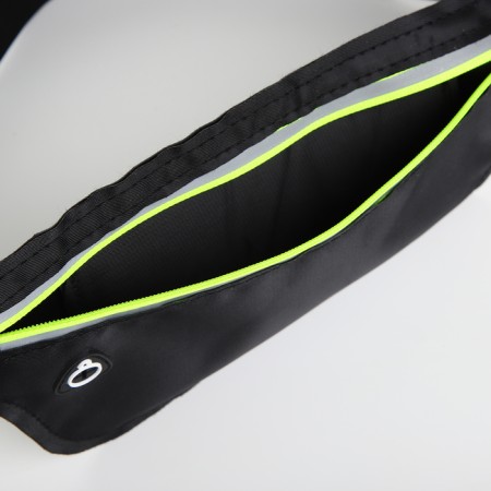 Lightning waist bag, reflective elements, black color-4
