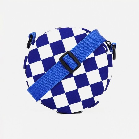 Bag's bag with lightning, external pocket, adjustable belt, blue color-1
