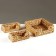A set of 3 baskets "Golden Kolos", 26 x 9 cm, water hyacinth