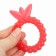 Silicone teether "strawberry", mix color, button