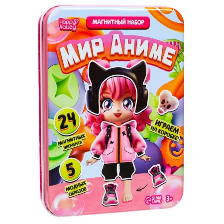 Magnetic set "Anime World", in a tin box-10