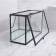 Organizer for storage, 1 section, with a lid, glass, with a mirror base, 17 × 10.5 cm, the color is transparent/black