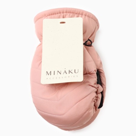 Winter children's mittens minku, pink color, 18cm-4