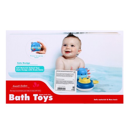 Bath toy "Boat with animals", mix-10
