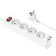 Network filter Hoco NS1, 4 outlets, 4000 W 16 A, Type-C PD 20 W, 2 USB 3 A, 1.8 m, white