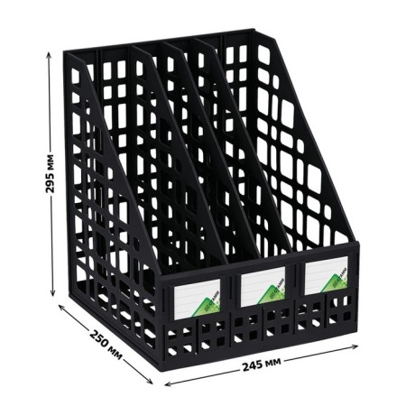 Paper tray Vertical Istanm, Devil, 4 departments, black-2