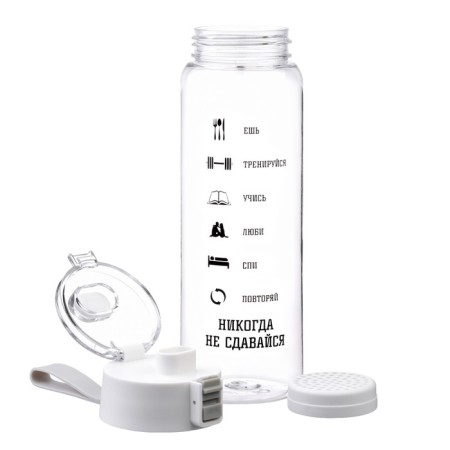 Water bottle, 810 ml, "never give up"-1
