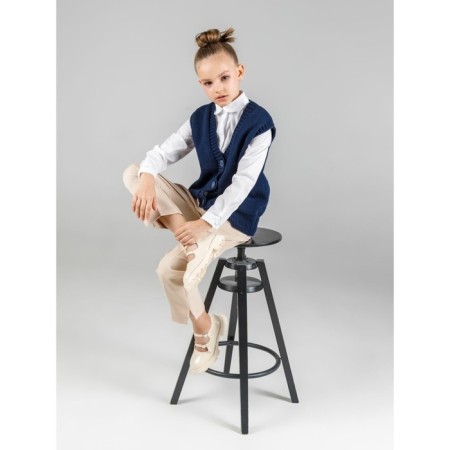 Жилет для девочки Knit Mild, рост 128 см, цвет синий-4