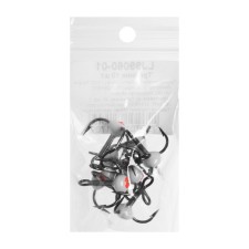 Triple hooks for Lucky John lure with colored drops, color f, No. 06, 10 pcs.