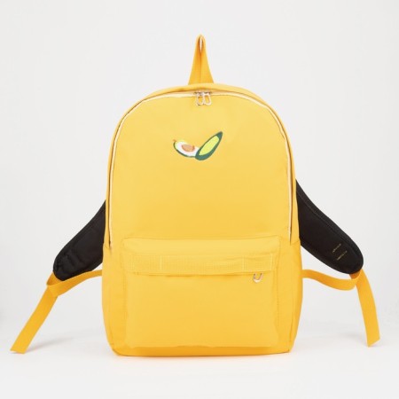 Youth backpack from lightning textiles, external pocket, handbag, yellow color-1