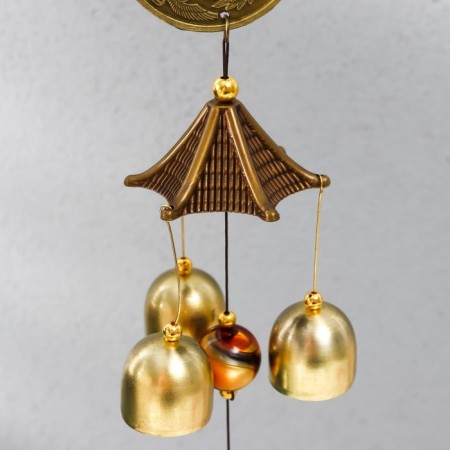 Wind Music Metal "Dragon on Monet" 3 bells 45 cm-2