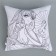 Pillowcase for coloring "Girl with fan", 30 x 30 cm