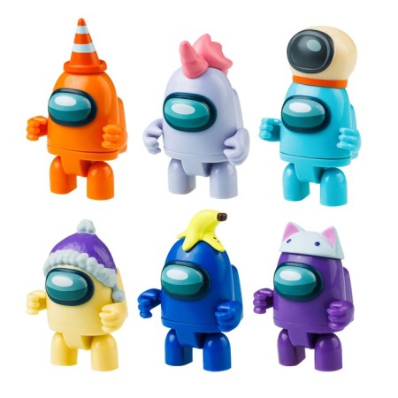 A set of figures among us, with accessories, with mobile elements, 6 pcs