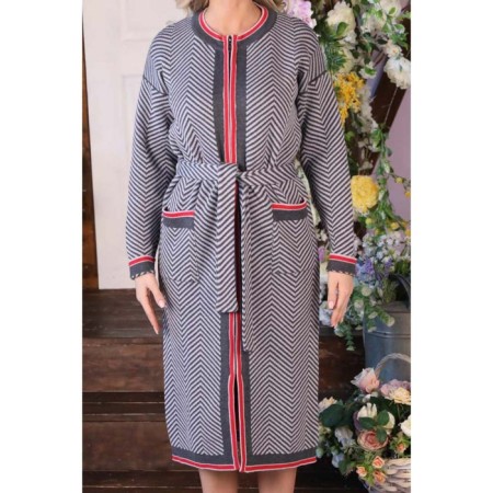 Cardigan female, size 42, gray color-11