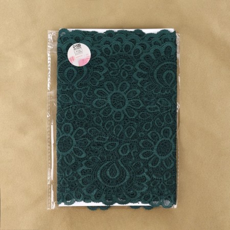 Lace elastic fabric, 190 mm × 2.7 ± 0.5 m, emerald color-4