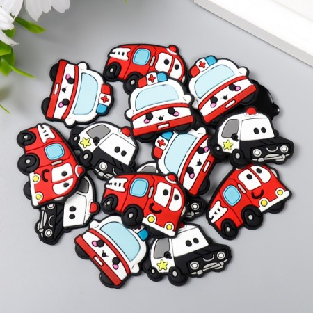 Decor for creativity rubber "Special services. Transport" set 15 pcs MIX 2.8x3.5 cm-1