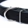 Collar of two-layer leather on suede, 3.5 cm, osh 41-51 cm, black