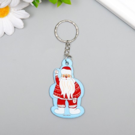 EVA keychain "Grandfather Moroz transfers hello" 3.5x5.5 cm