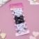 Hair gum "Bow" (set 6 pieces) bears, black and white