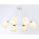 Suspended chandelier Ambrella Light, Modern, TR303159, 6HE27, white color, chrome