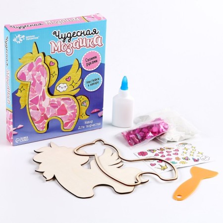 Set for creativity "Mosaic from glass: unicorn"-2