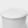 Corner underwear basket with a rattan lid, 60 l, 40 × 40 × 58 cm, white color