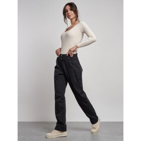 Trousers insulated sports female winter, size 44, black color-15