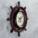 Watch walls, series: sea, "helm", smooth move, d-35 cm, brown patina