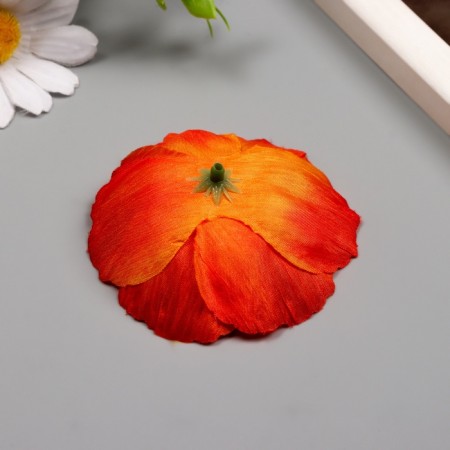 Budon on the leg for decoration "Orange orebeckia" 6.5x6.5 cm-2