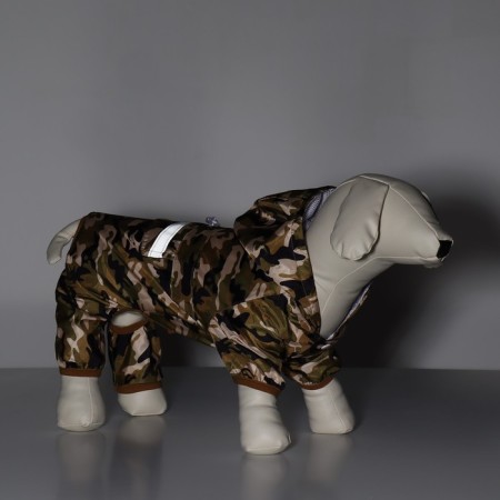 Combiason for dogs, demi -season with a lining, size M (DS 27, OG 42, cm), camouflage-14