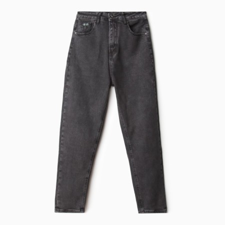 Jeans insulated female, gray color, size 32 (48)
