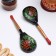 Spoon "Chernushka", semi -Babaska, 19 × 6 cm, Khokhloma, mix