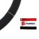 Torso steering, pu, perforation, size 38 cm, red line, black