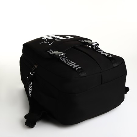 Youth backpack from lightning textiles, 5 pockets, black color-4