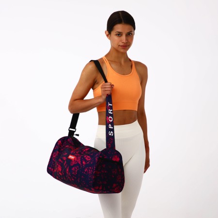 Sports bag, textura, average size, blue/pink color-8