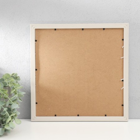 Photo frame Plastic in 2 photos "Love message" with clothespins, white 30x30 cm-2
