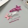 Invisibility for hair "Beatrice" (set of 10 pcs) star, 5 and 5.5 cm, pink