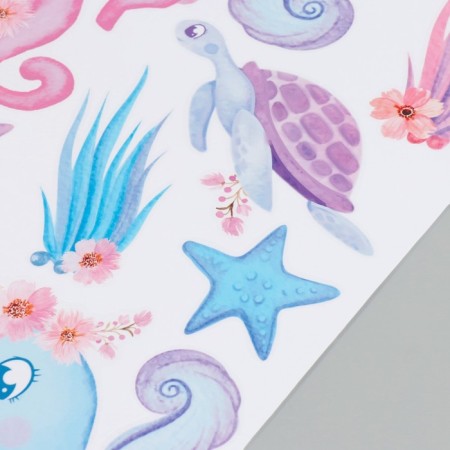 Interior color sticker "Underwater residents" 30x60 cm-4