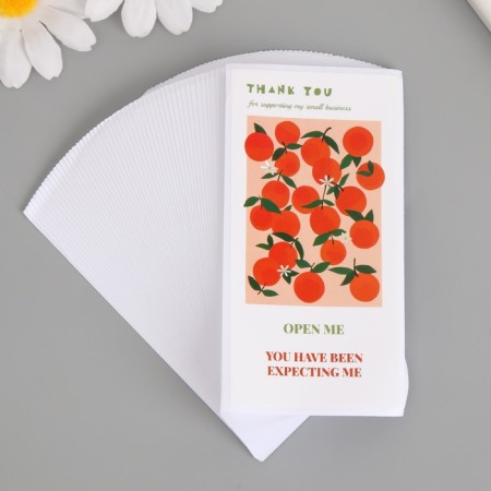 Stick Paper Gratitude "Mandarinki" set 50 pcs 10x5 cm